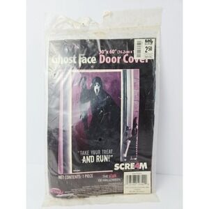 Fun World Halloween Scream 4 Ghost Face door cover New 30x60"